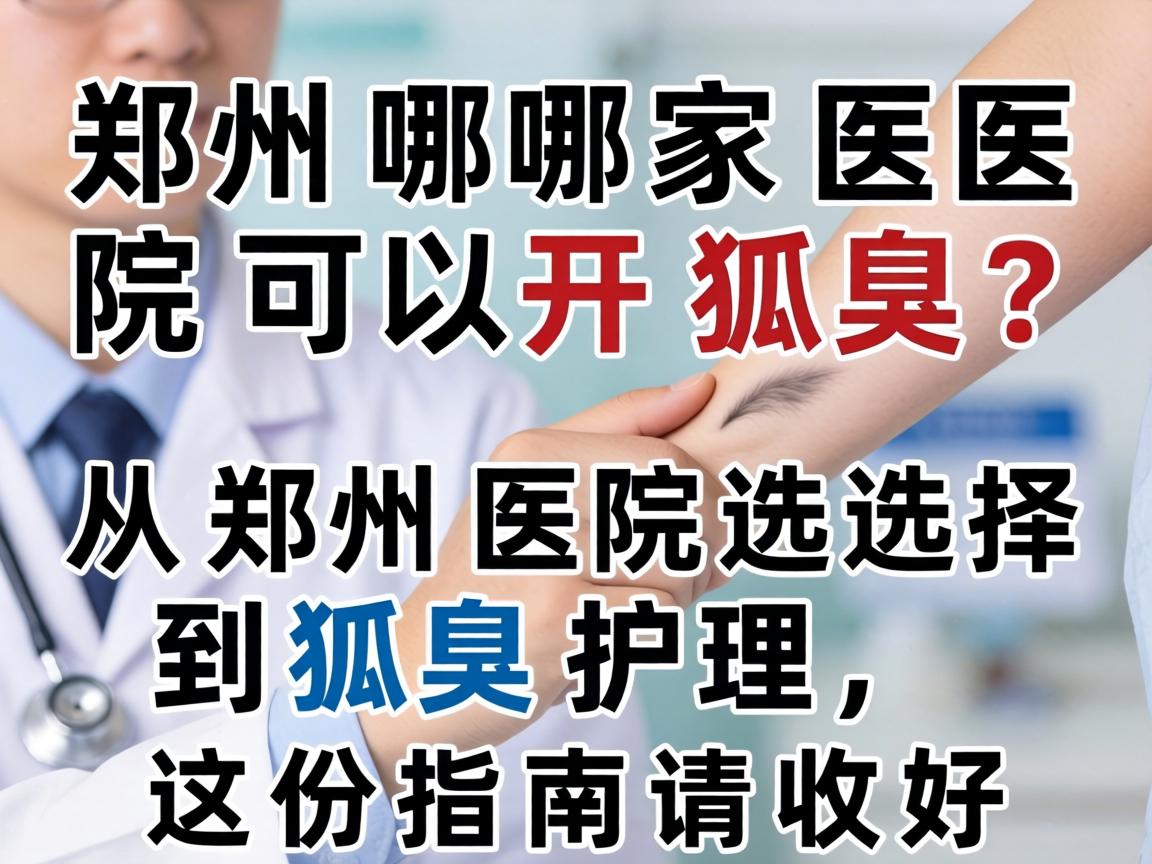 郑州哪家医院可以开狐臭？从郑州医院选择到狐臭护理，这份指南请收好