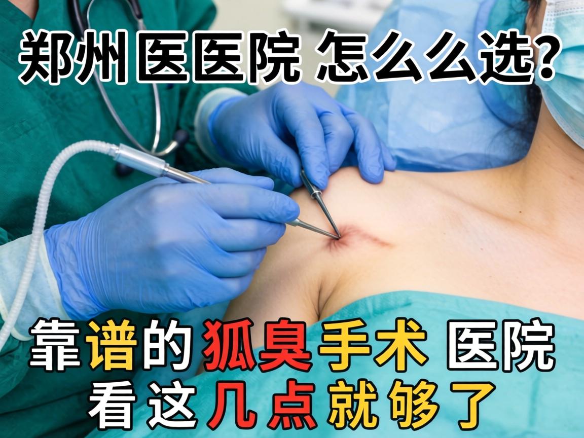 郑州狐臭手术医院怎么选？靠谱的狐臭手术医院看这几点就够了