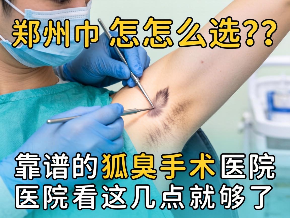 郑州狐臭手术医院怎么选？靠谱的狐臭手术医院看这几点就够了