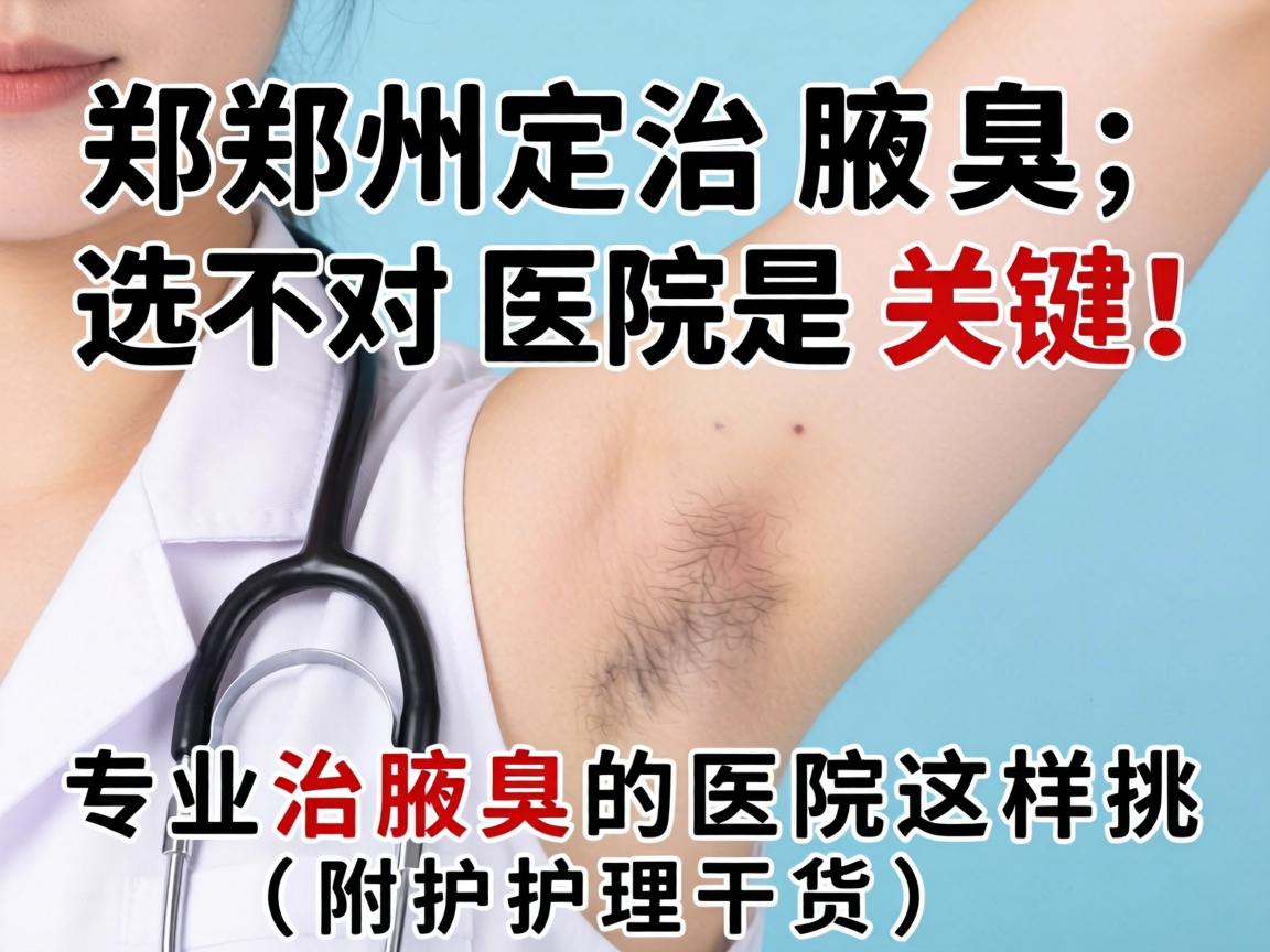 郑州治腋臭，选对医院是关键！专业治腋臭的医院这样挑（附护理干货）