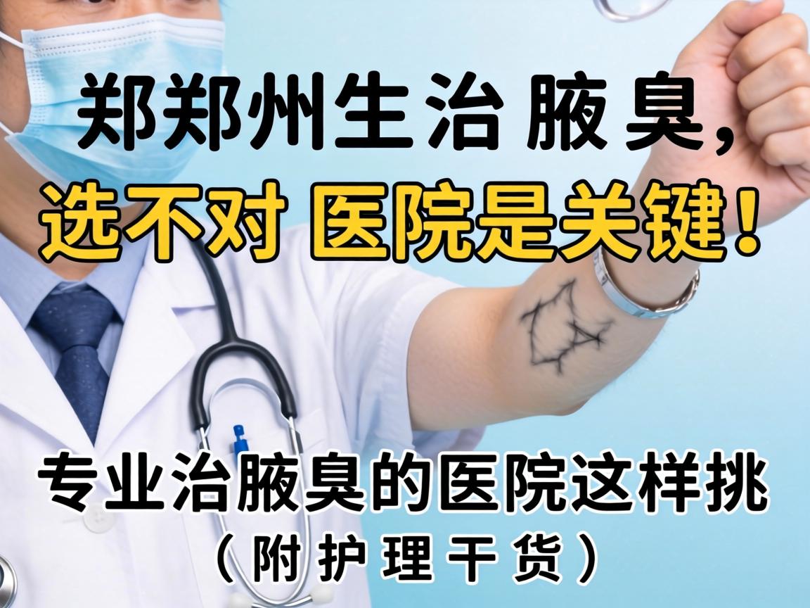 郑州治腋臭，选对医院是关键！专业治腋臭的医院这样挑（附护理干货）