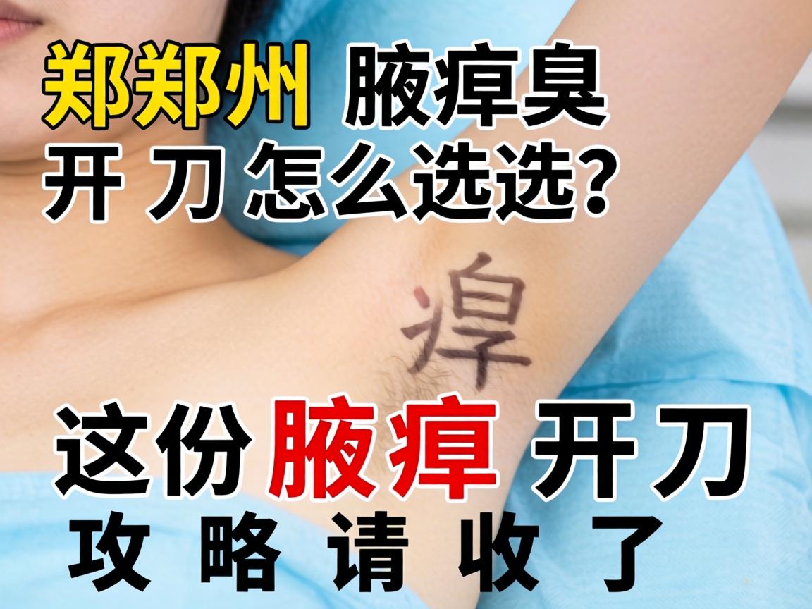 在郑州腋臭开刀怎么选？这份腋臭开刀攻略请收好