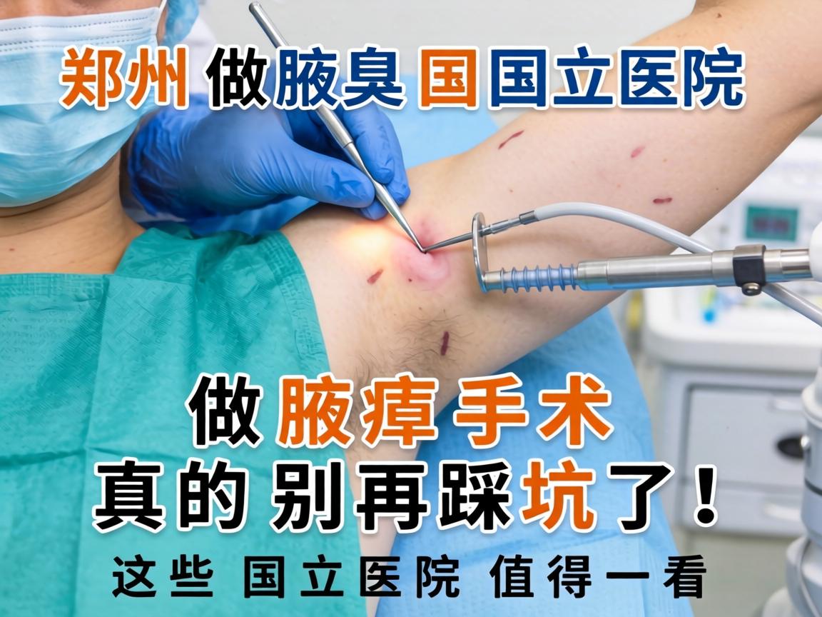 郑州做腋臭手术的国立医院，做腋臭手术真的别再踩坑了！这些国立医院值得一看