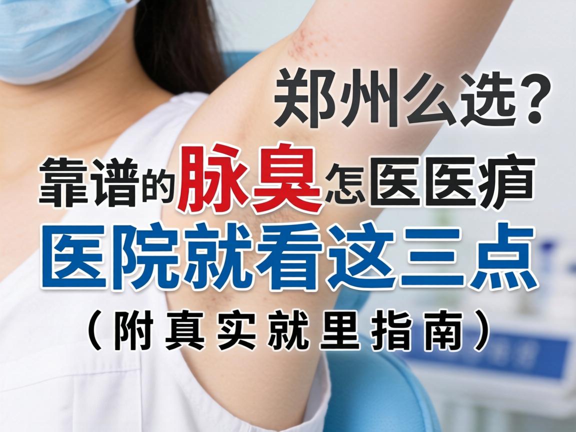 郑州腋臭医院怎么选？靠谱的腋臭医院就看这三点（附真实就医指南）