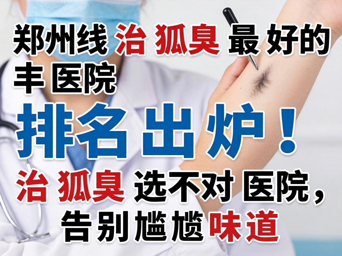 郑州治狐臭最好的医院排名出炉！治狐臭选对医院，告别尴尬味道