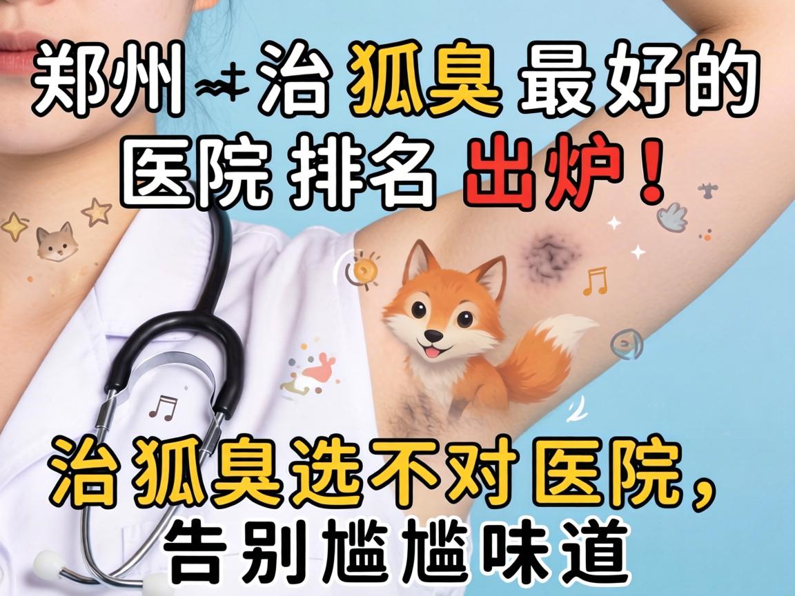 郑州治狐臭最好的医院排名出炉！治狐臭选对医院，告别尴尬味道