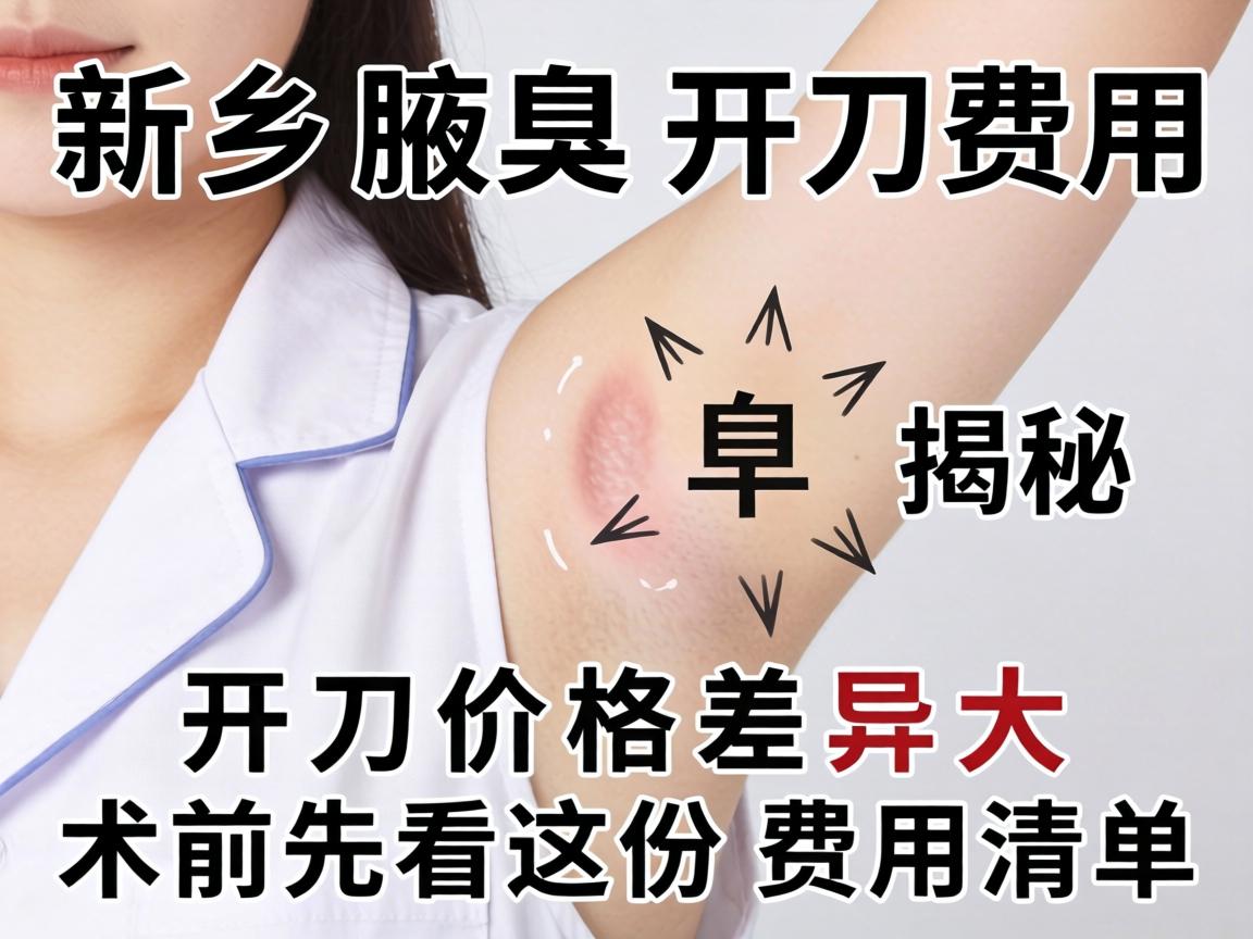 新乡腋臭开刀费用揭秘，开刀价格差异大，术前先看这份费用清单