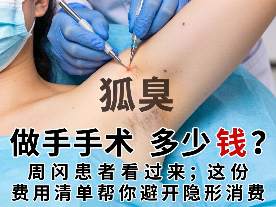 狐臭做手术多少钱？周口患者看过来，这份费用清单帮你避开隐形消费