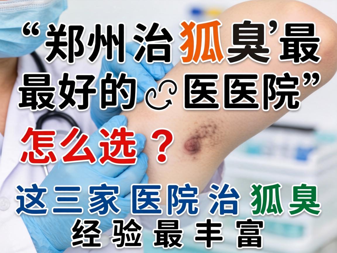 郑州治狐臭最好的医院怎么选？这三家医院治狐臭经验最丰富