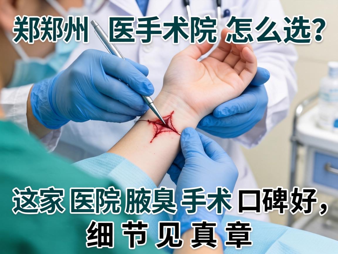 郑州腋臭手术医院怎么选？这家医院腋臭手术口碑好，细节见真章