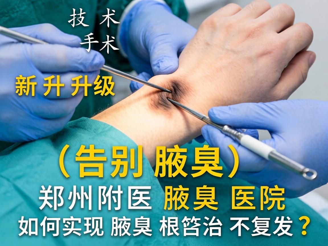 腋臭手术技术新升级，告别腋臭，郑州附医腋臭医院如何实现腋臭根治不复发？