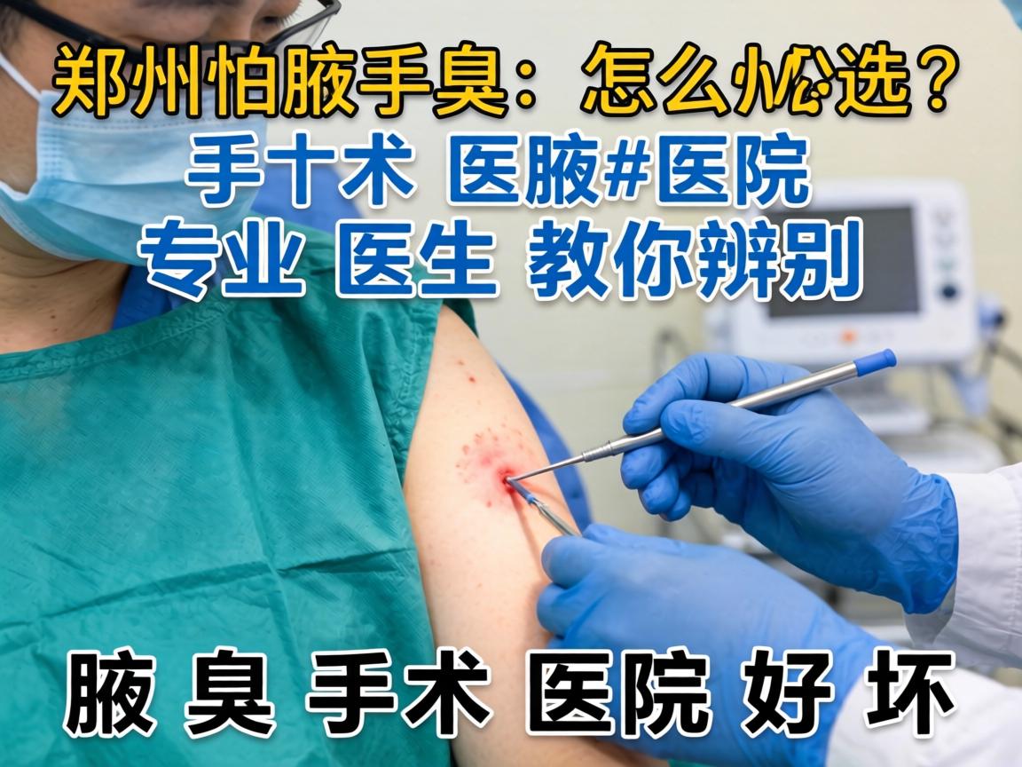 郑州腋臭手术医院怎么选？专业医生教你辨别腋臭手术医院好坏