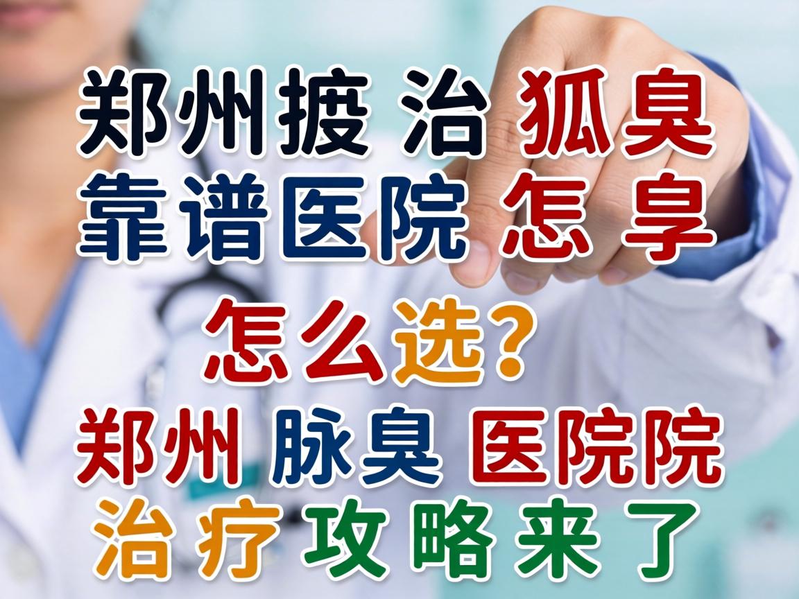 郑州治狐臭靠谱医院怎么选？郑州腋臭医院治疗攻略来了