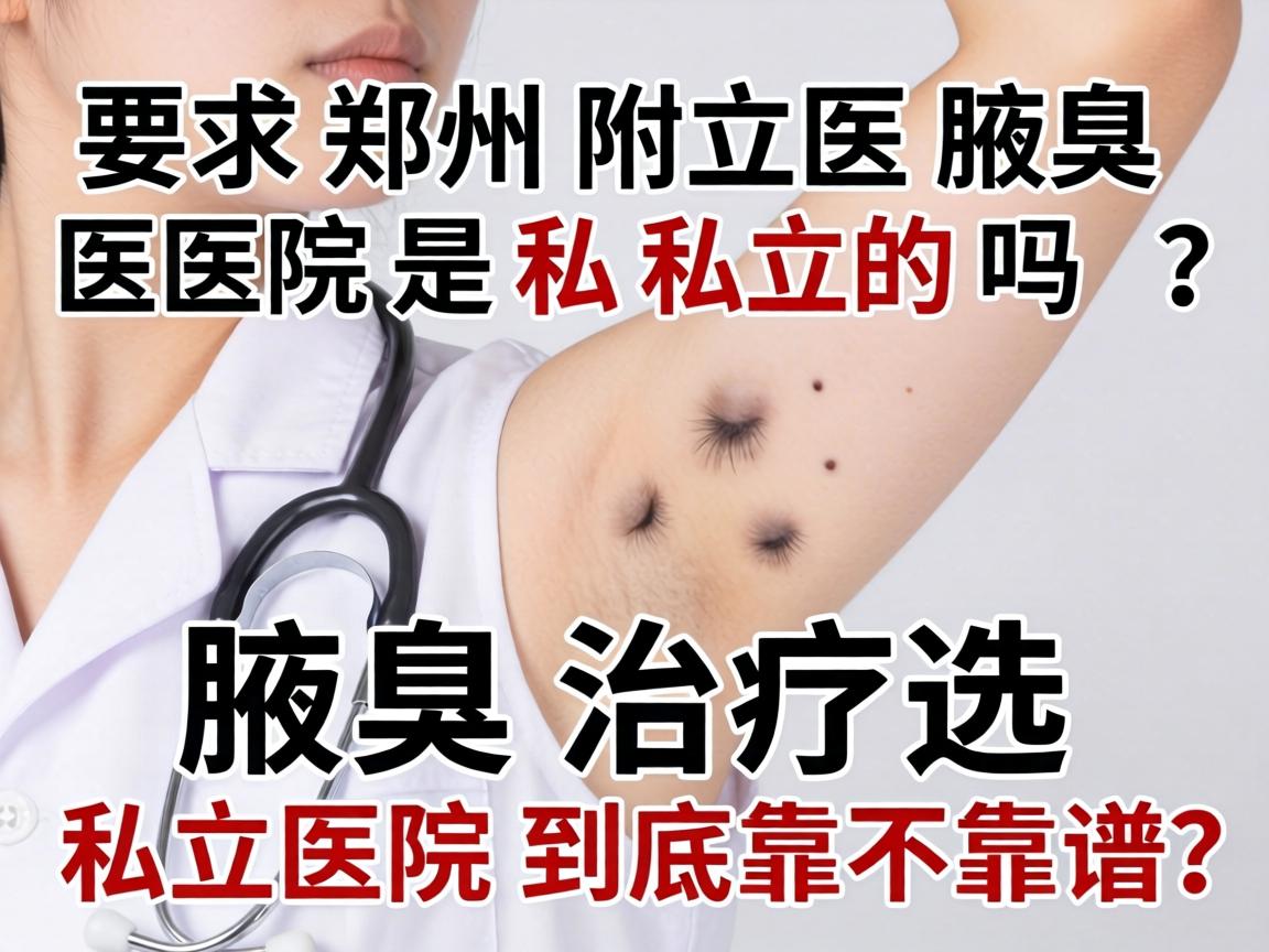郑州附医腋臭医院是私立的吗？腋臭治疗选私立医院到底靠不靠谱？