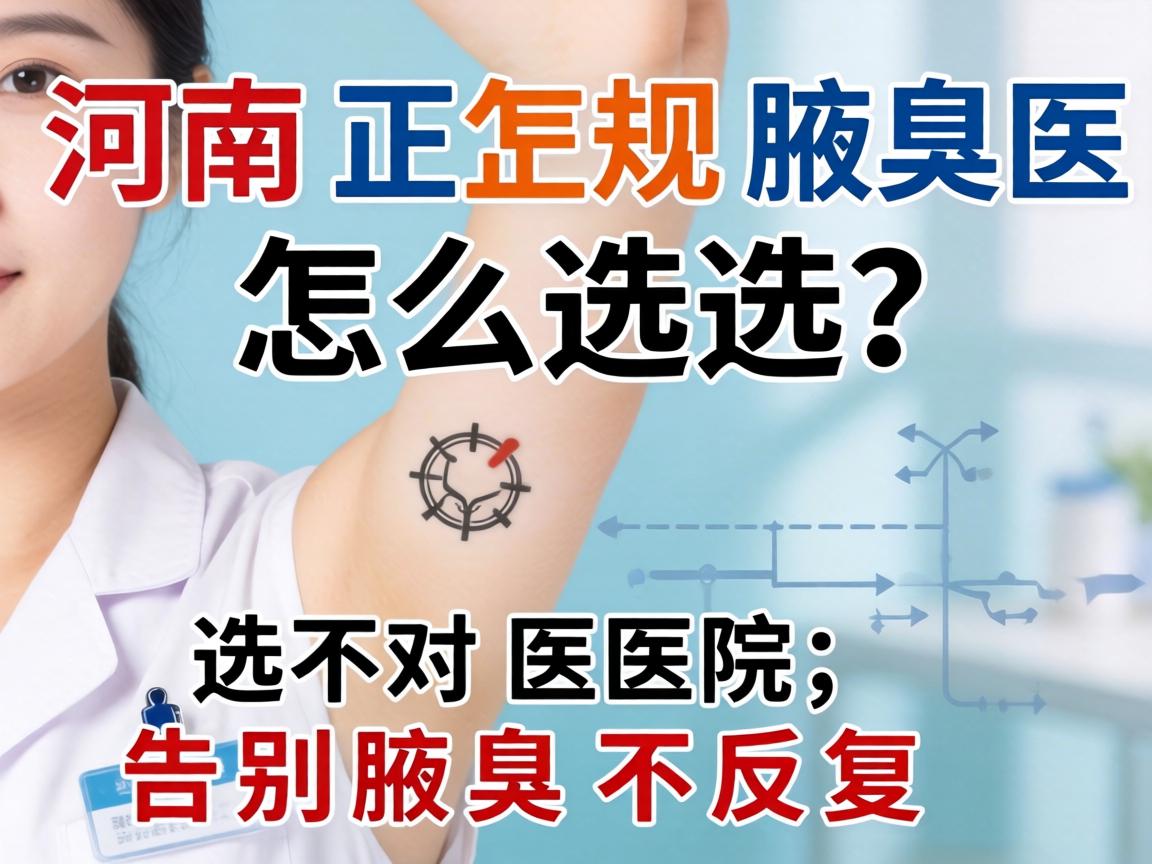 河南正规腋臭医院怎么选？选对医院，告别腋臭不反复