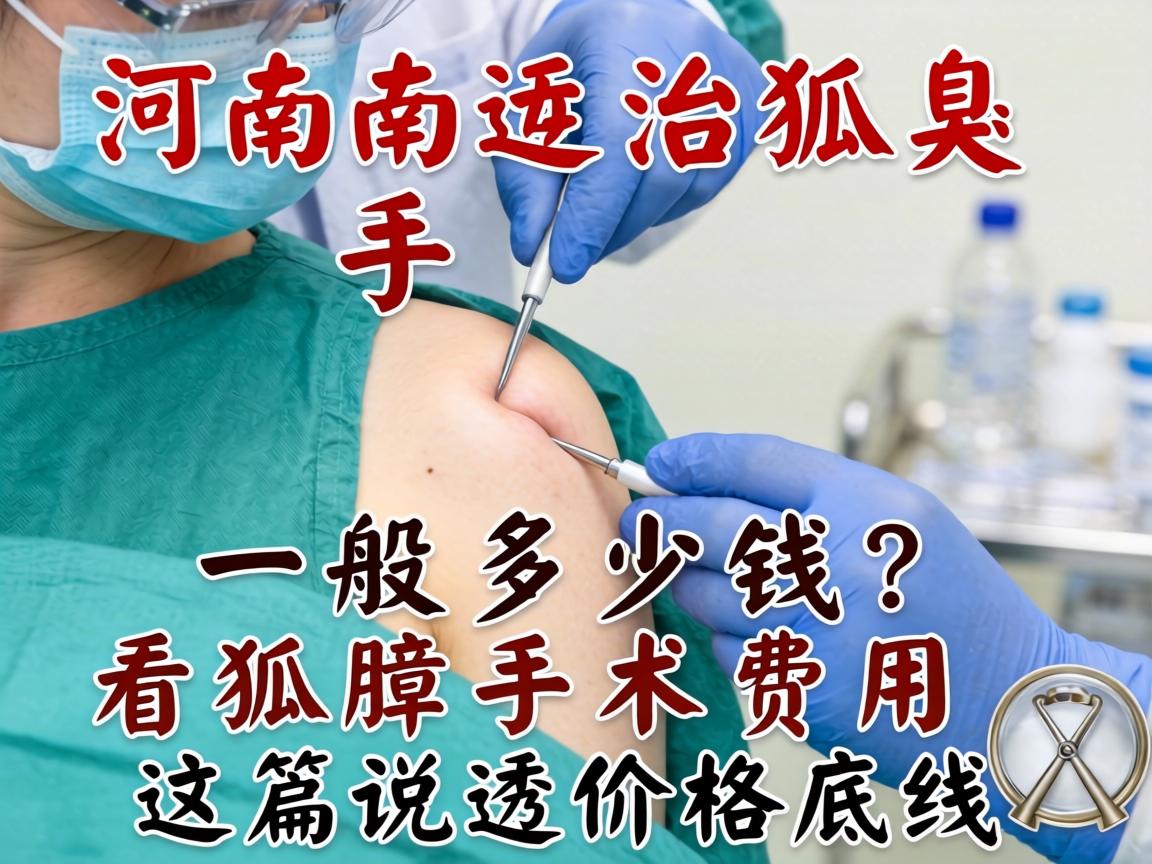河南治狐臭手术一般多少钱？看狐臭手术费用，这篇说透价格底线