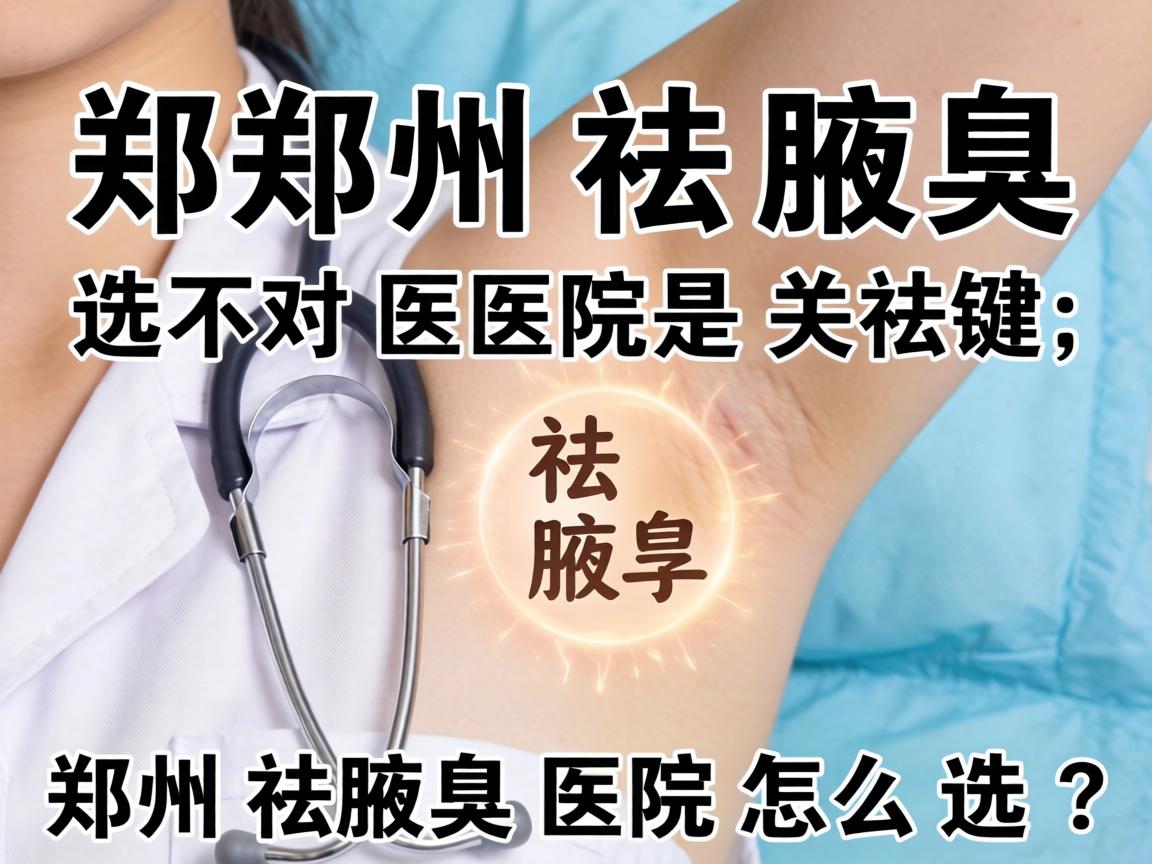 郑州祛腋臭，选对医院是关键，郑州祛腋臭医院怎么选？