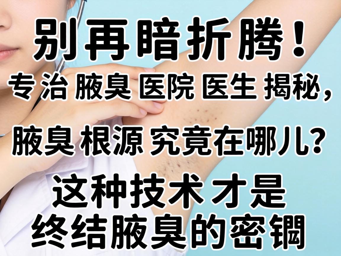 别再瞎折腾！专治腋臭医院医生揭秘，腋臭根源究竟在哪儿？这种技术才是终结腋臭的密钥