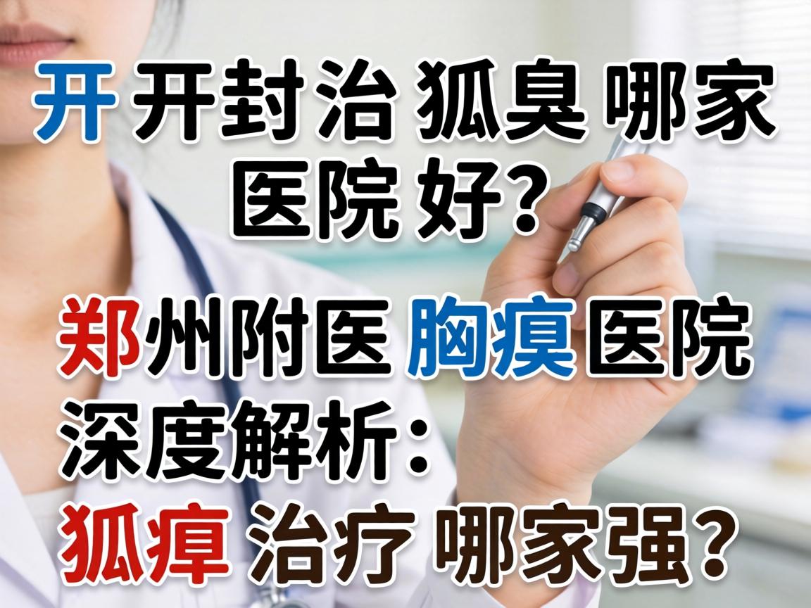 开封治狐臭哪家医院好？郑州附医腋臭医院深度解析，狐臭治疗哪家强？