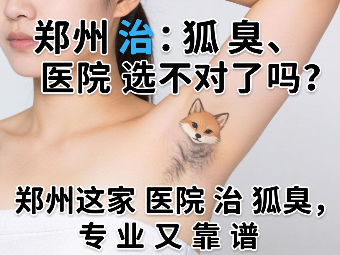 郑州治狐臭，医院选对了吗？郑州这家医院治狐臭，专业又靠谱