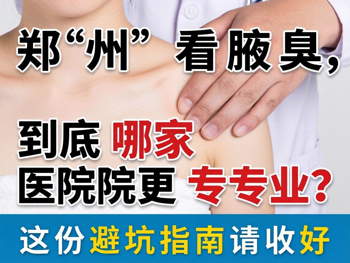 郑州看腋臭，到底哪家医院更专业？这份避坑指南请收好