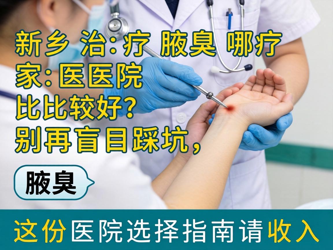 新乡治疗腋臭哪家医院比较好？别再盲目踩坑，这份医院选择指南请收好