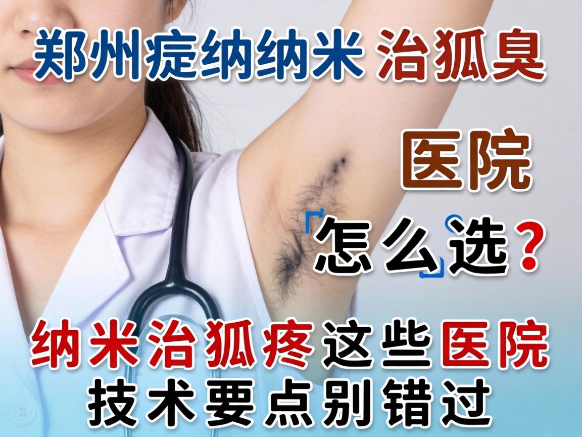 郑州纳米治狐臭医院怎么选？纳米治狐臭这些医院技术要点别错过