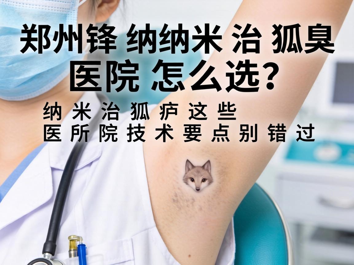 郑州纳米治狐臭医院怎么选？纳米治狐臭这些医院技术要点别错过