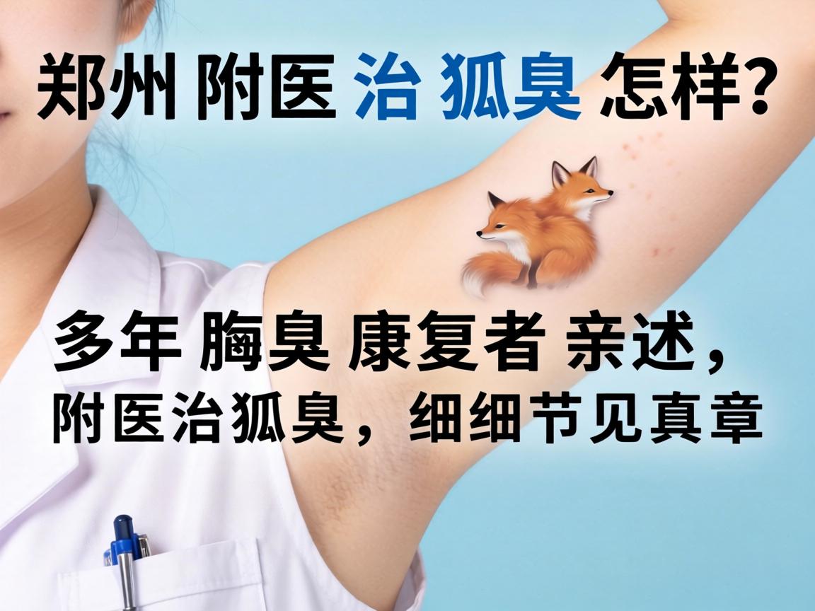 郑州附医治狐臭怎样？多年腋臭康复者亲述，附医治狐臭，细节见真章