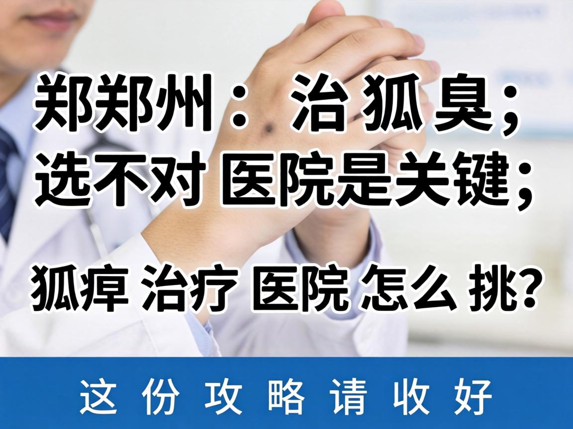 郑州治狐臭，选对医院是关键，狐臭治疗医院怎么挑？这份攻略请收好