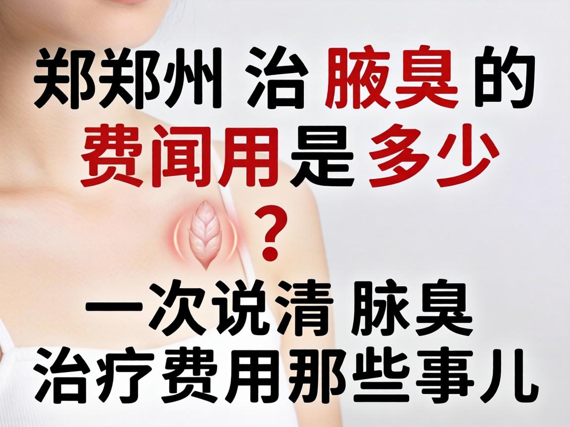 郑州治腋臭的费用是多少？一次说清腋臭治疗费用那些事儿