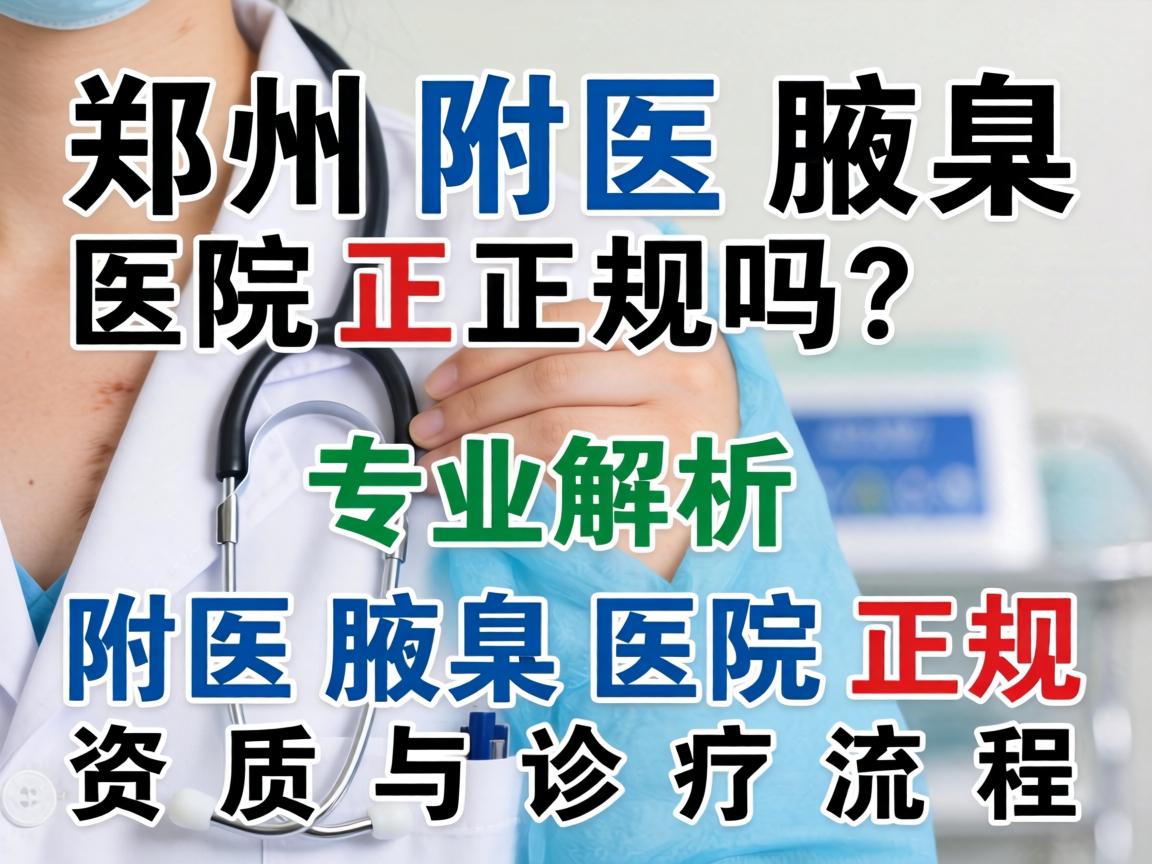 郑州附医腋臭医院正规吗？专业解析附医腋臭医院正规资质与诊疗流程