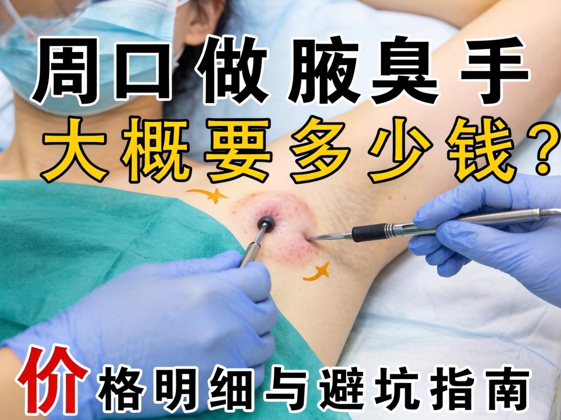 周口做腋臭手术大概要多少钱？价格明细与避坑指南