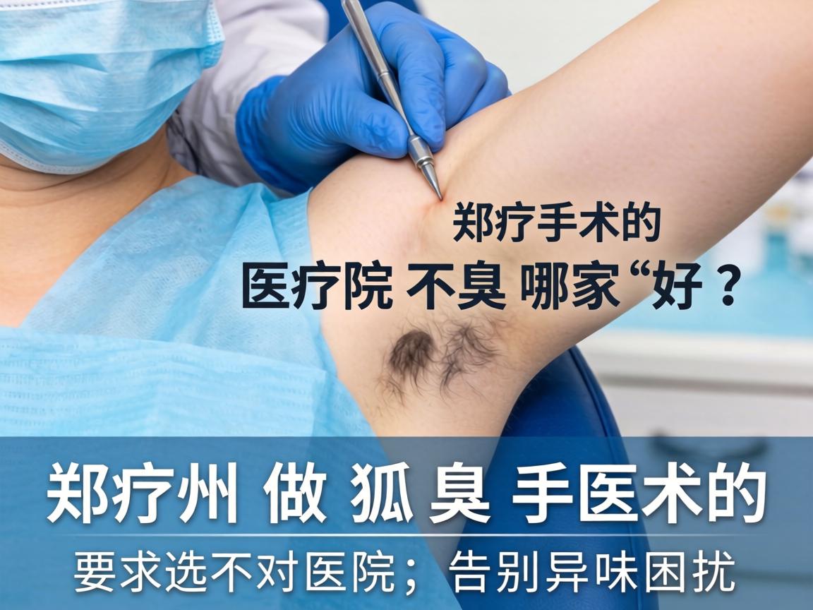 郑州做狐臭手术的医院哪家好？选对医院，告别异味困扰