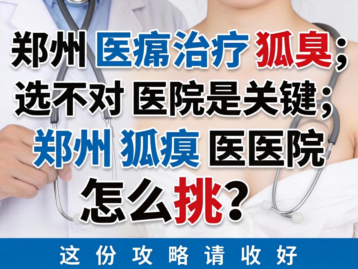 郑州治疗狐臭，选对医院是关键，郑州狐臭医院怎么挑？这份攻略请收好