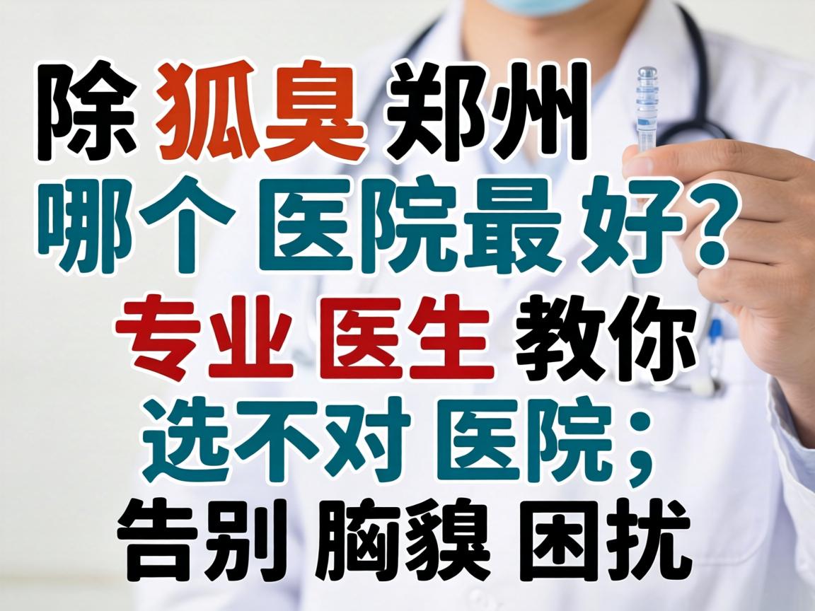 除狐臭郑州哪个医院最好？专业医生教你选对医院，告别腋臭困扰