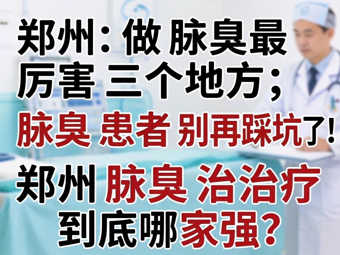 郑州做腋臭最厉害三个地方，腋臭患者别再踩坑了！郑州腋臭治疗到底哪家强？