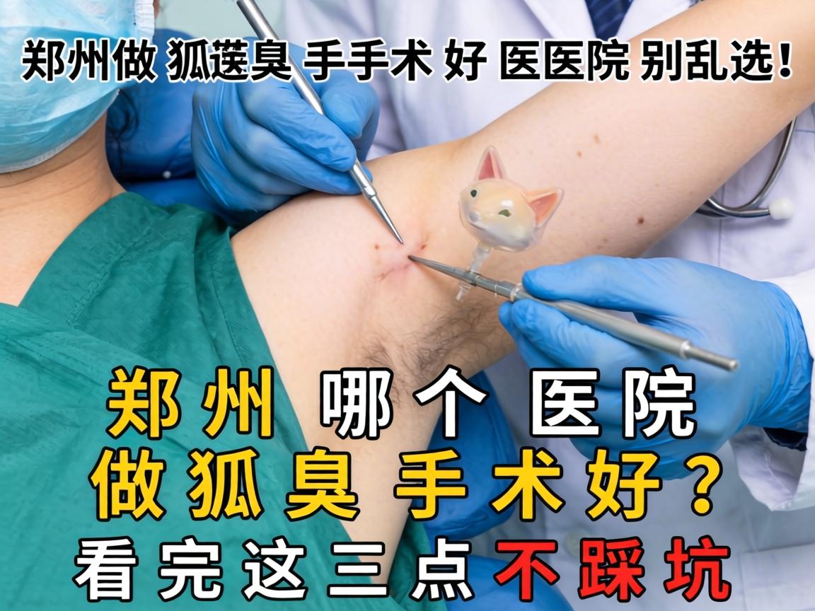 郑州做狐臭手术好医院别乱选！郑州哪个医院做狐臭手术好？看完这三点不踩坑