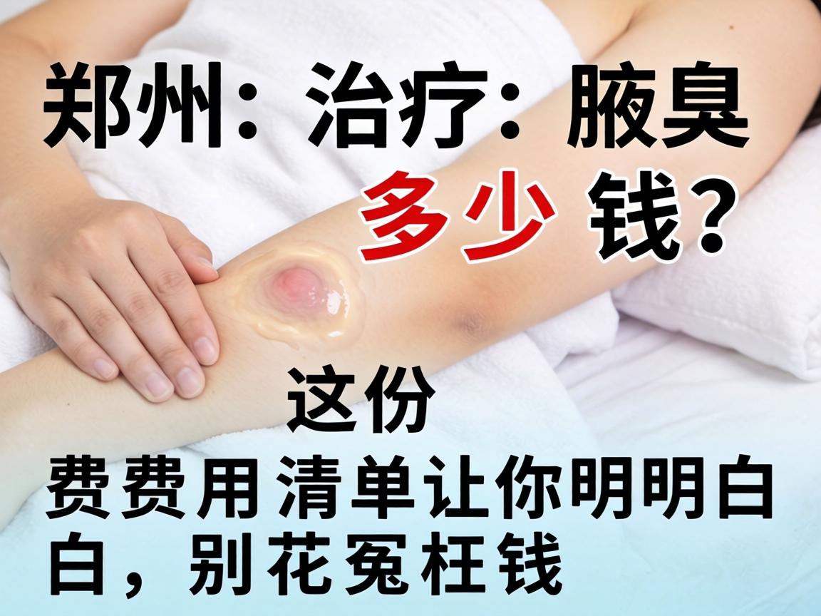 郑州治疗腋臭多少钱？这份费用清单让你明明白白，别花冤枉钱