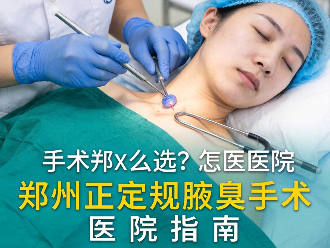 郑州腋臭手术医院怎么选？郑州正规腋臭手术医院指南