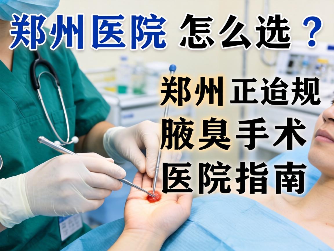 郑州腋臭手术医院怎么选？郑州正规腋臭手术医院指南