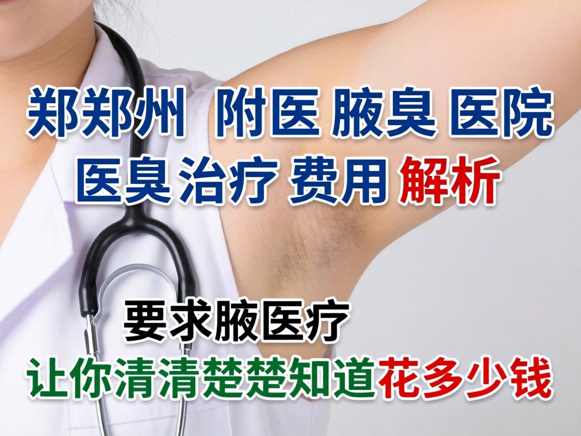 郑州附医腋臭医院治疗费用解析，让你清清楚楚知道花多少钱