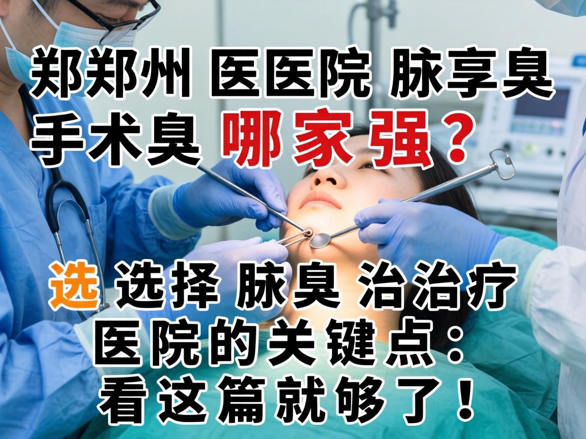 郑州医院腋臭手术哪家强？选择腋臭治疗医院的关键点，看这篇就够了！