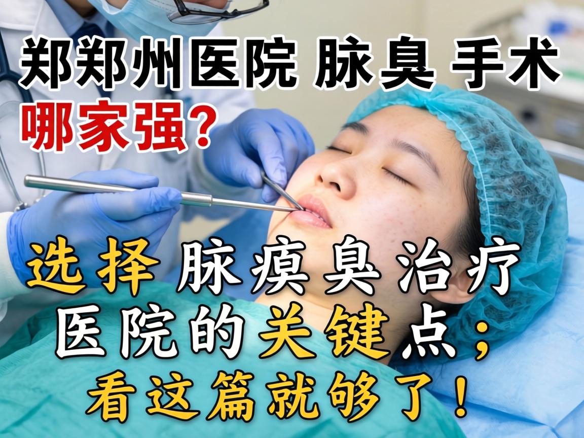 郑州医院腋臭手术哪家强？选择腋臭治疗医院的关键点，看这篇就够了！