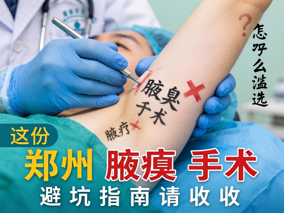 郑州治疗腋臭手术的医院怎么选？这份郑州腋臭手术避坑指南请收好