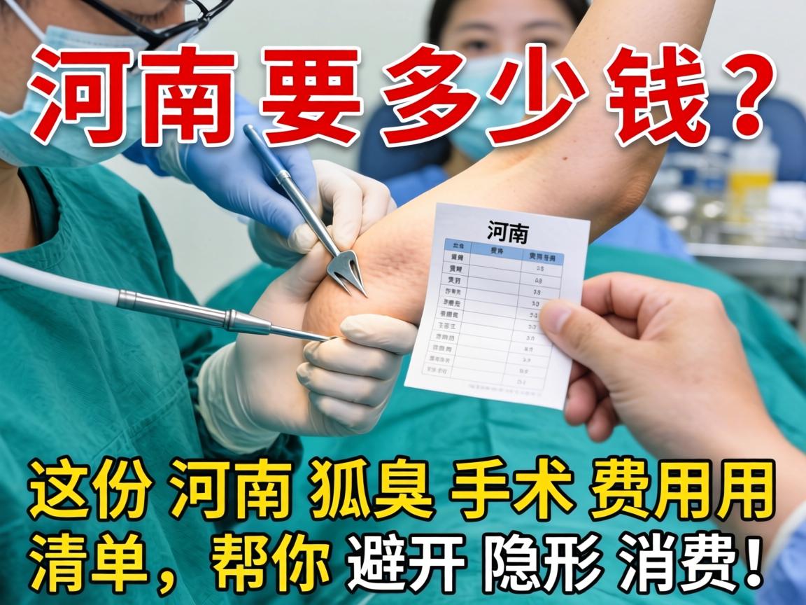 河南狐臭手术要多少钱？这份河南狐臭手术费用清单，帮你避开隐形消费！