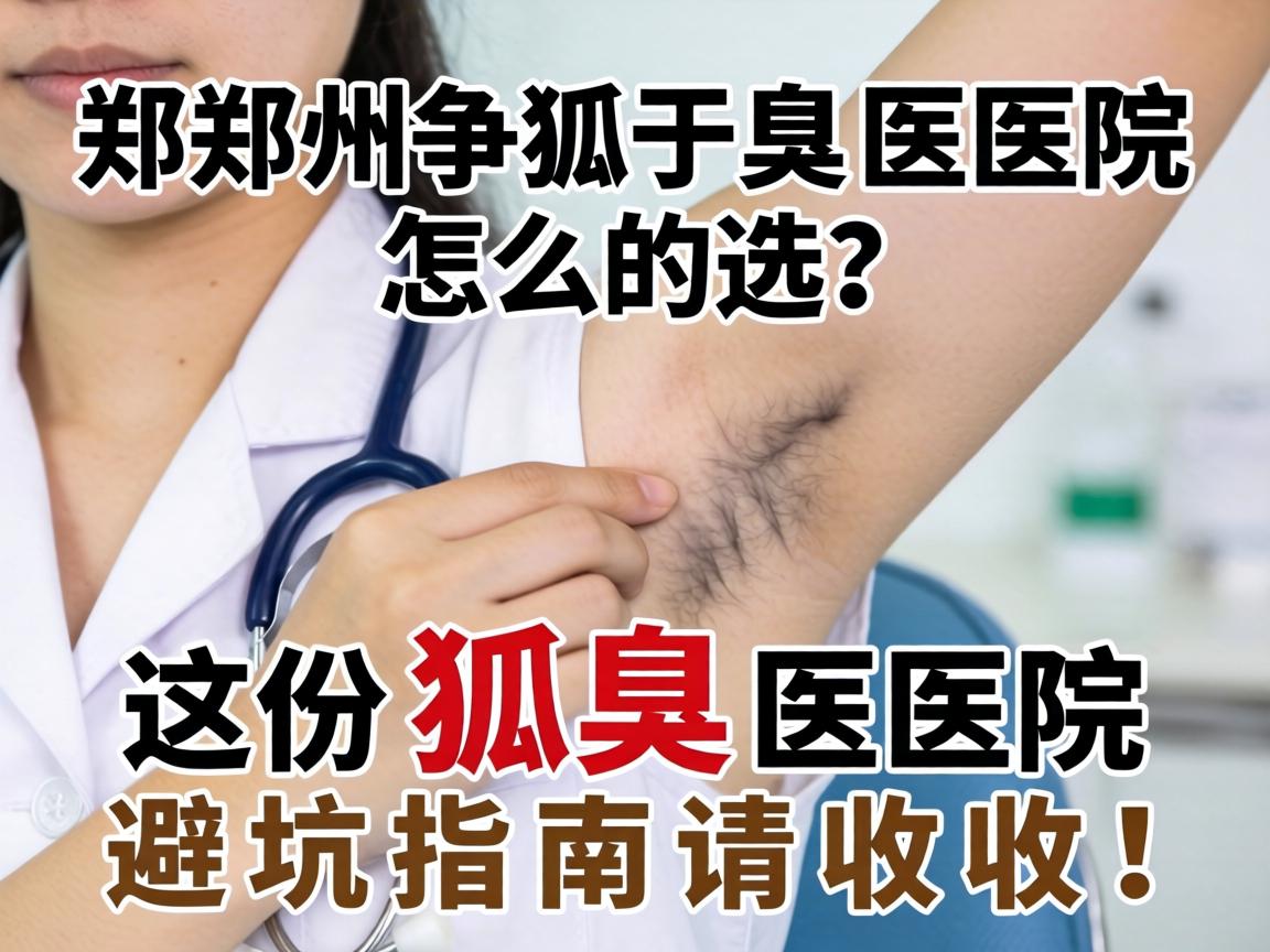 郑州狐臭医院怎么选？这份狐臭医院避坑指南请收好！