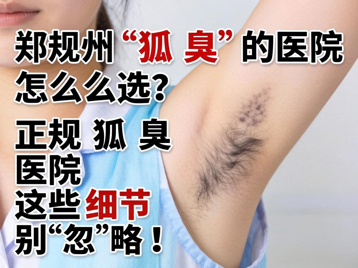 郑州狐臭医院怎么选？正规狐臭医院这些细节别忽略！