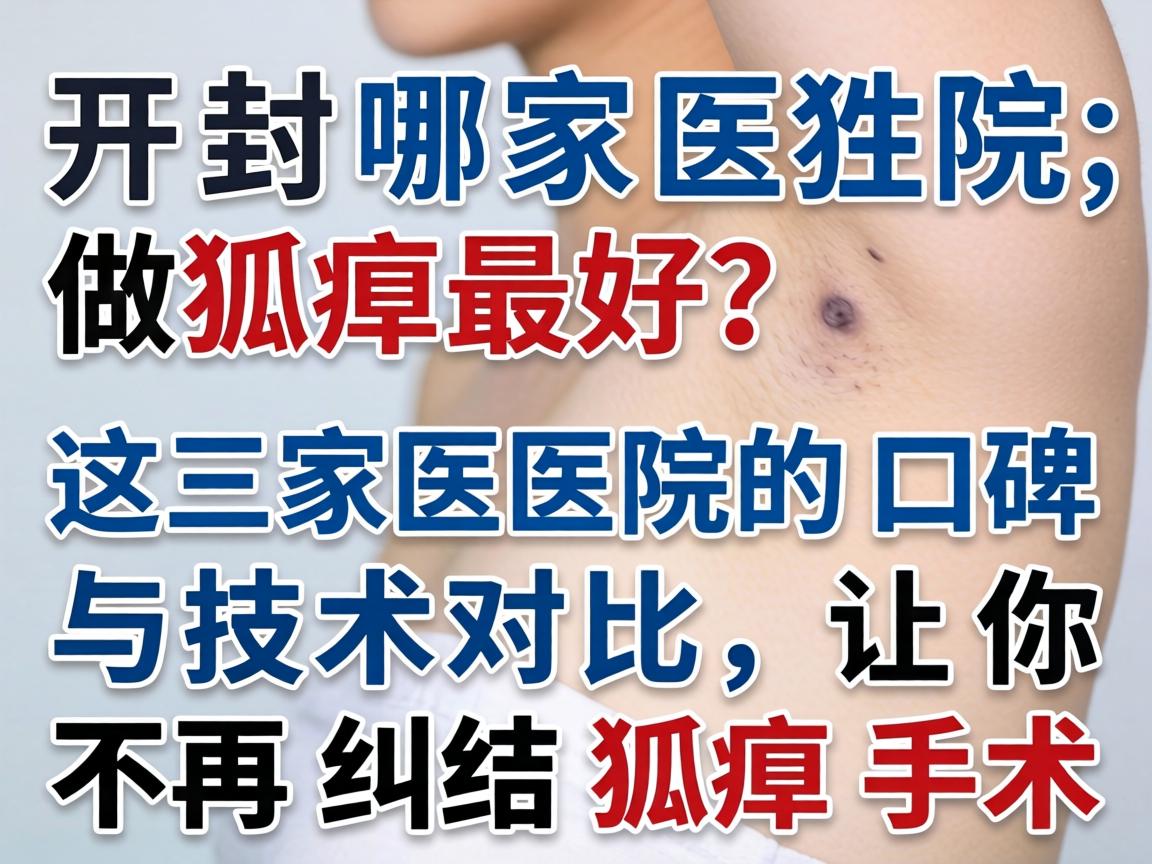 开封哪家医院做狐臭最好？这三家医院的口碑与技术对比，让你不再纠结狐臭手术