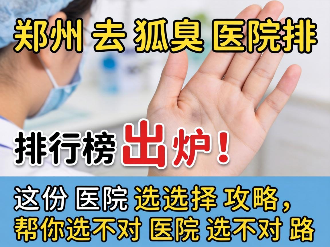 郑州去狐臭医院排行榜出炉！这份医院选择攻略，帮你选对医院选对路